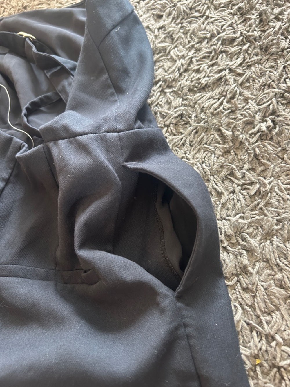 Abercrombie & Fitch Micro Short Tailored Romper Spaghetti Straps Black XS - Picture 11 of 16